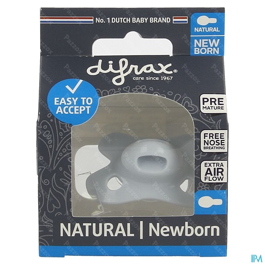 Difrax Sucette Natural Nouveau-né Pure Ice