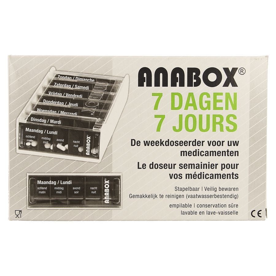 Anabox Pilbox 7 Jours Blanc Fr/nl