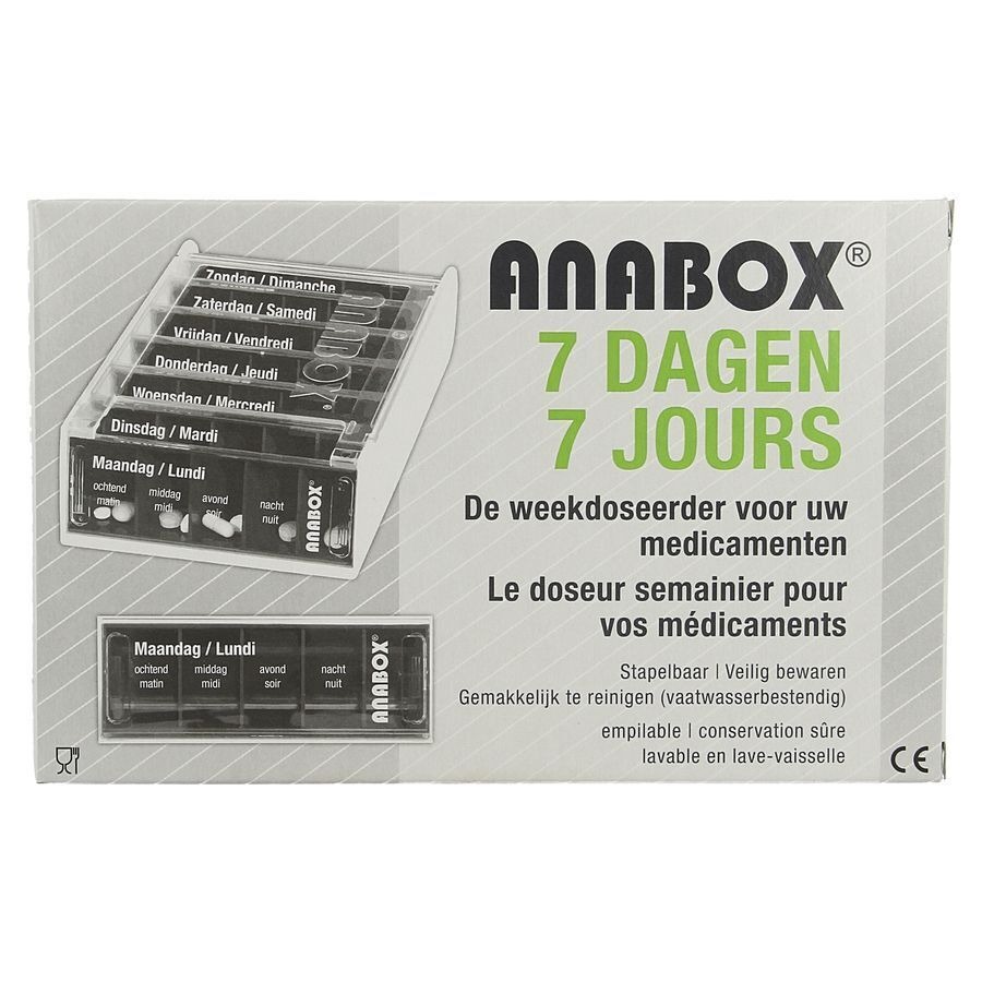Anabox Pilbox 7 Jours Enfant Multicolor Fr/nl