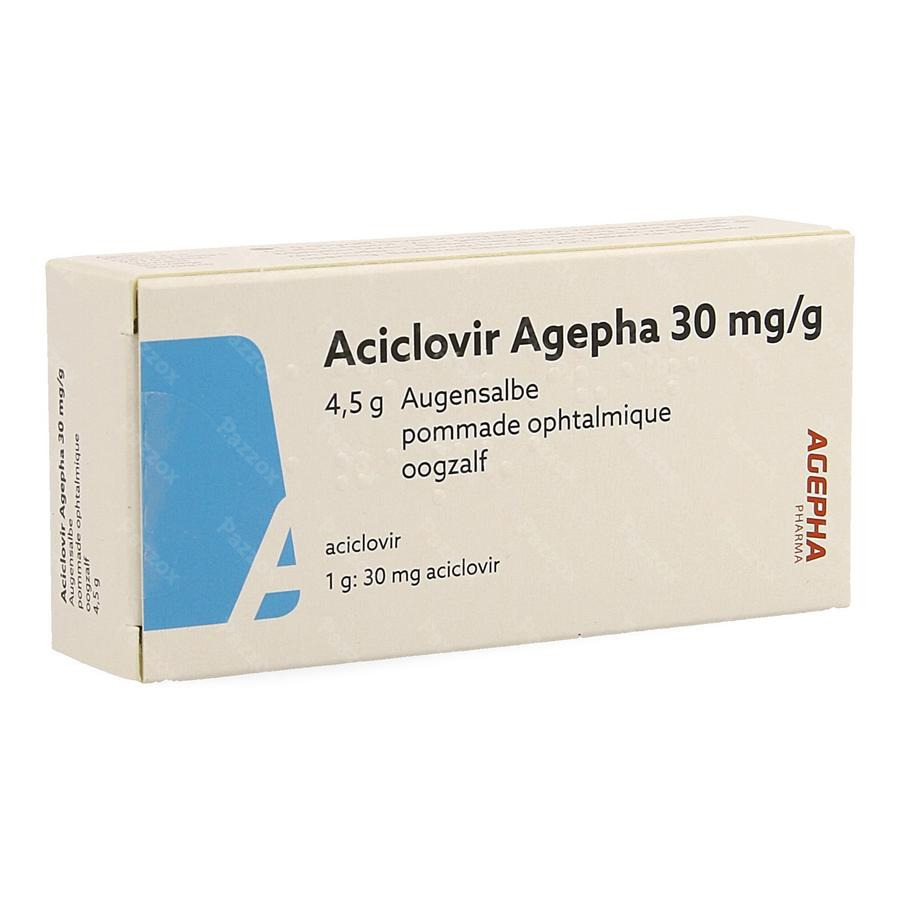 Aciclovir Agepha 30mg/g Pomm Optalmique Tube 4,5g