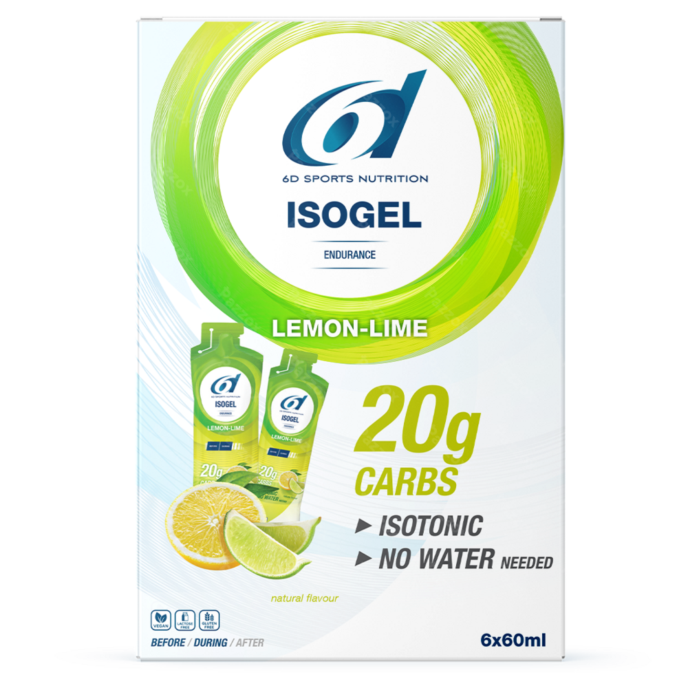 6d Sports Nutrition Isogel Lemon Lime 6x60ml