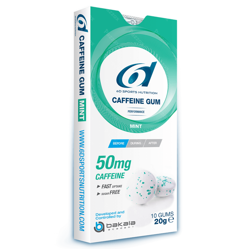 6d Sports Nutrition Caffeine Gum 10 Gommes à Mâcher