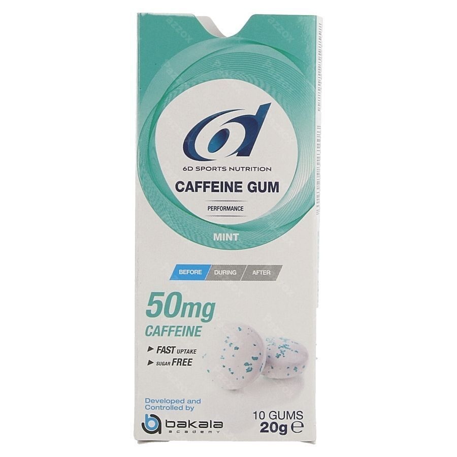 6d Sports Nutrition Caffeine Gum 10 Gommes à Mâcher