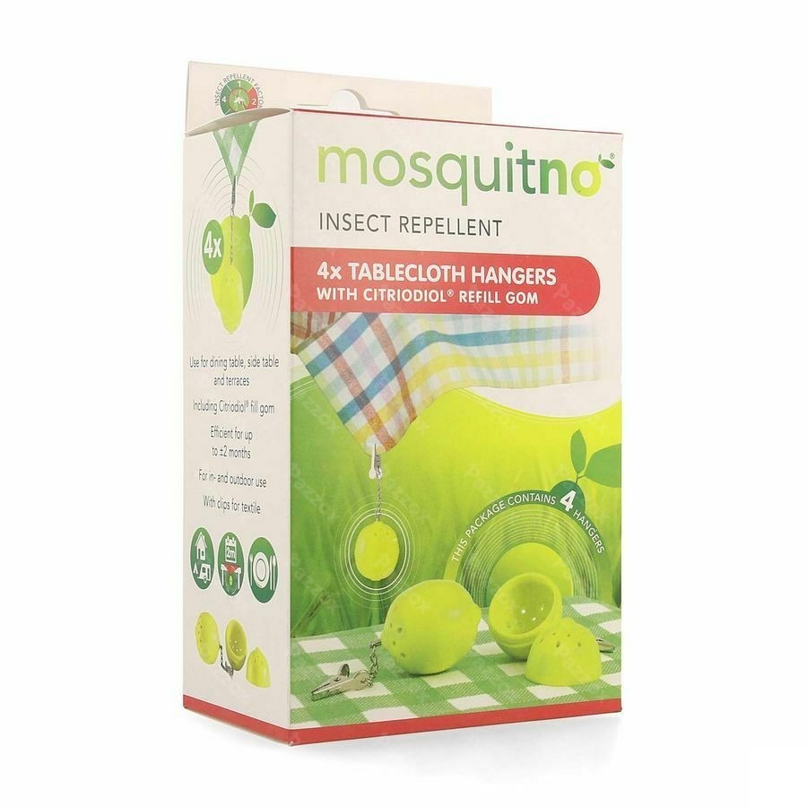 Mosquitno Tablecloth Hangers Citronella 4 Pièces