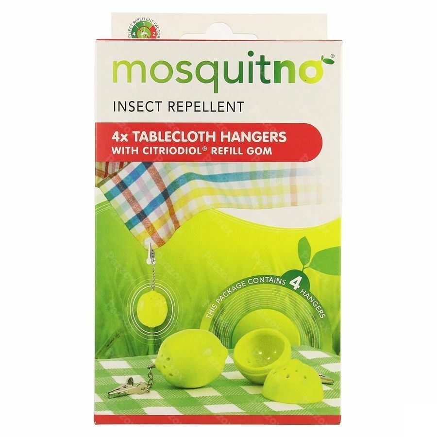 Mosquitno Tablecloth Hangers Citronella 4 Pièces