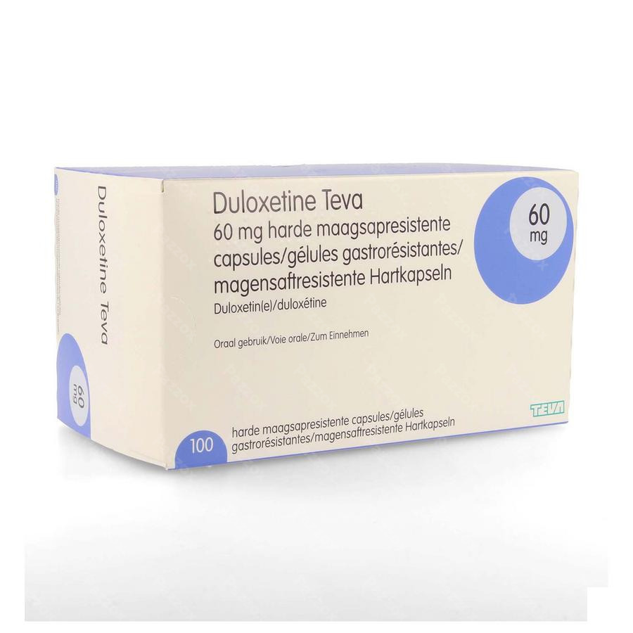 Duloxetine Teva 60mg Gastroresist. Caps Dur S100