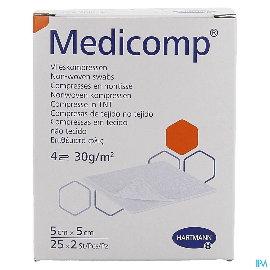 Medicomp Cp Ster 4pl 5x5cm 30g 25x2