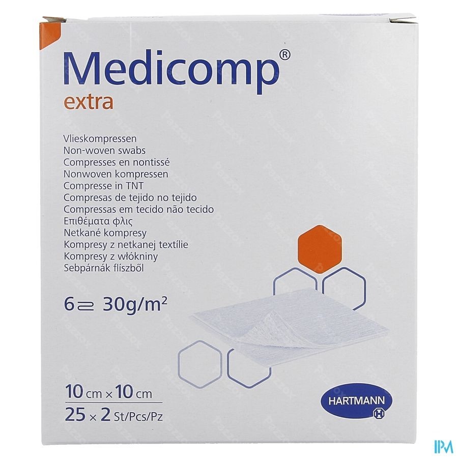 Medicomp Cp Ster Extra 6pl 10x10cm 30g 25x2
