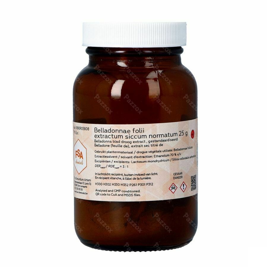 Belladone Feuille Extrait Sec Titre 25g Magis