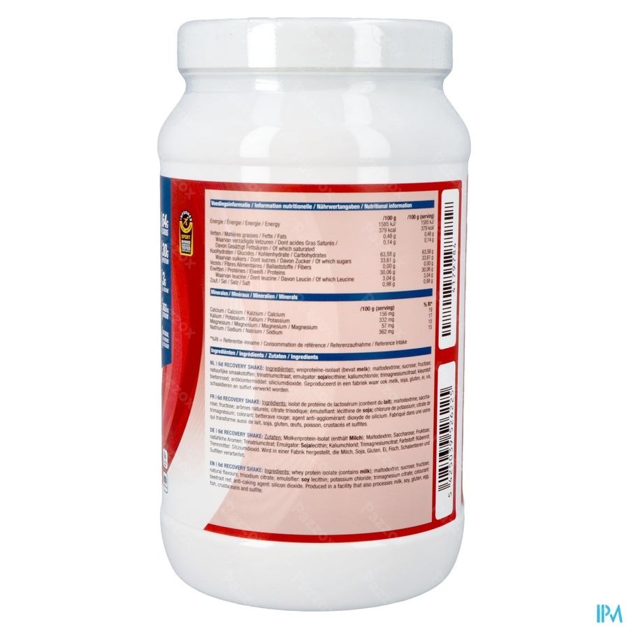 6d Sports Nutrition Recovery Shake Strawberry 1kg 
