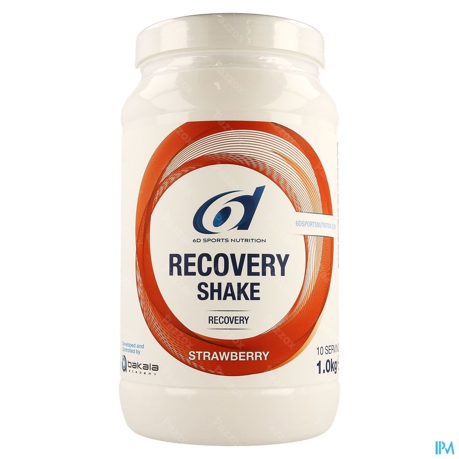 6d Sports Nutrition Recovery Shake Strawberry 1kg 
