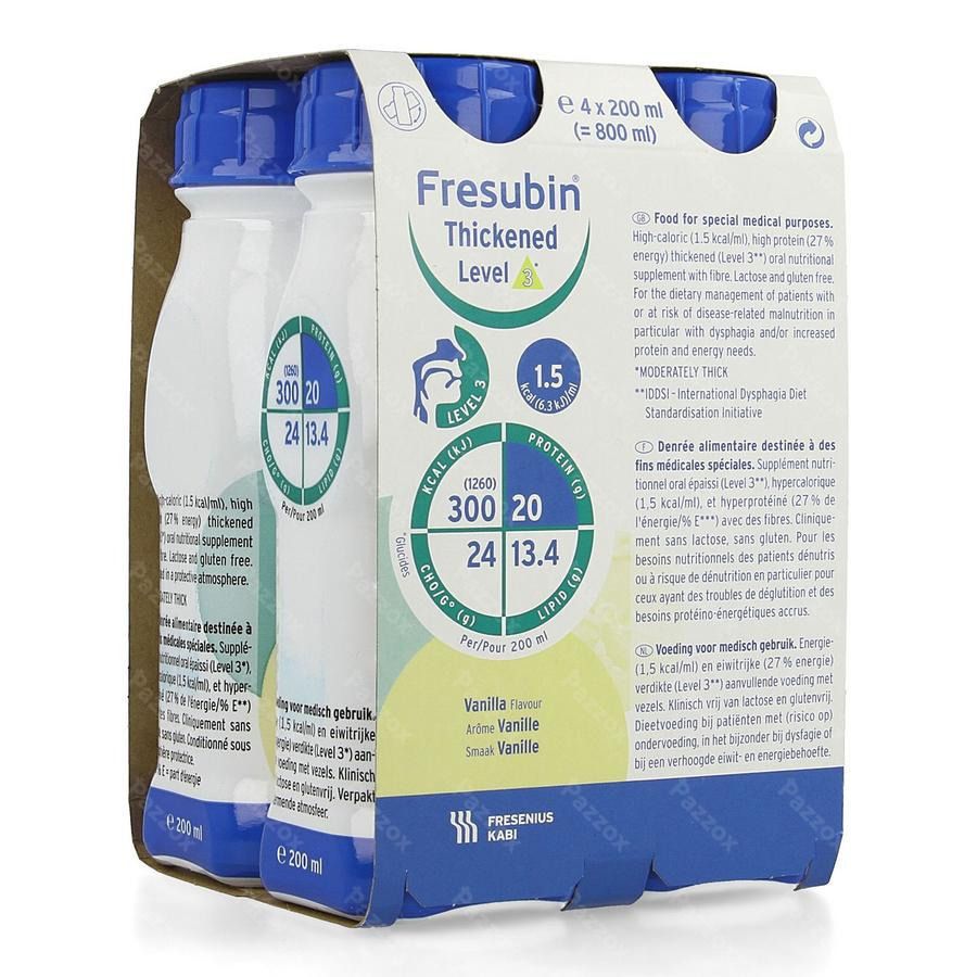 Fresubin Thickened Level 3 Drink Vanille 4x200ml