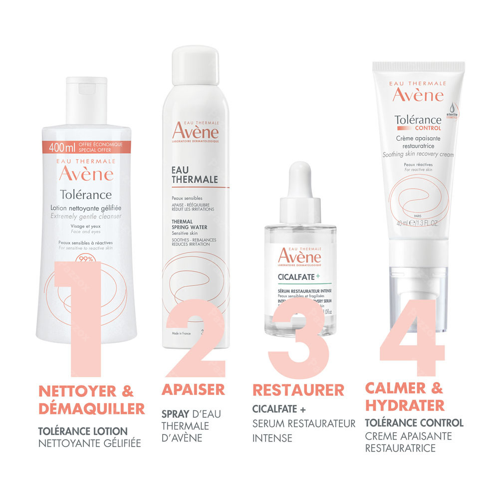Avène Tolerance Lotion Nettoyante gélifiée, Peau réactive, Visage & yeux  400ml