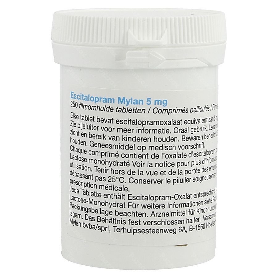 Escitalopram Viatris 5mg Comp Pell 250 Pot Idd