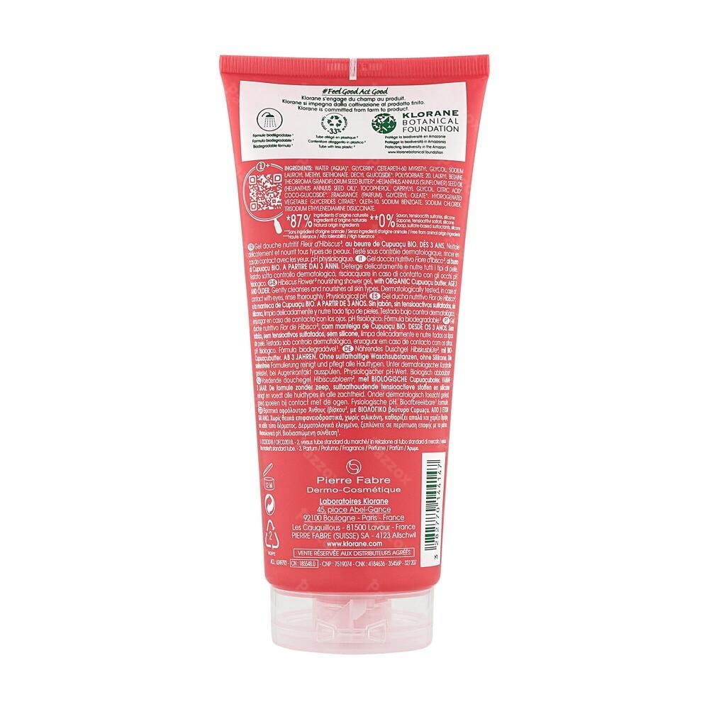 Klorane Corps Douche Cr Fleur Hibiscus 200ml Nf