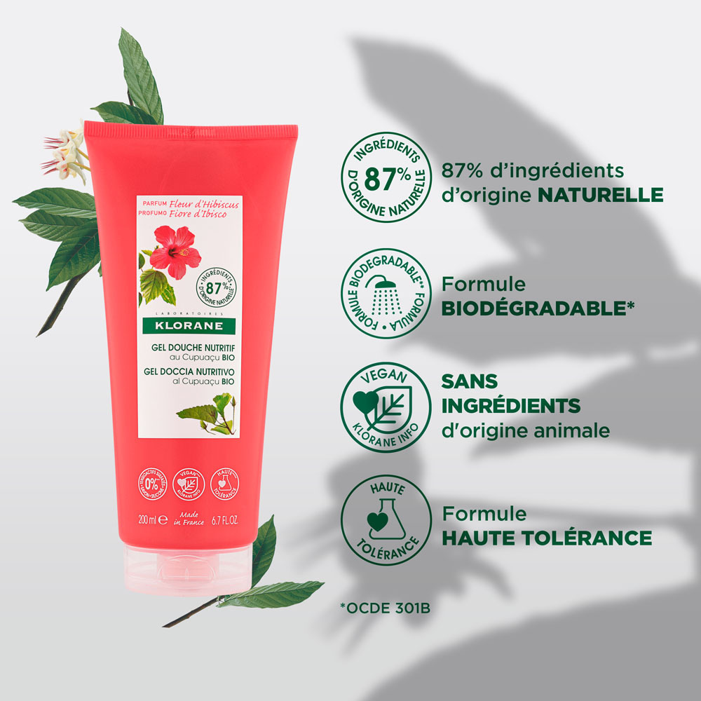 Klorane Corps Douche Cr Fleur Hibiscus 200ml Nf