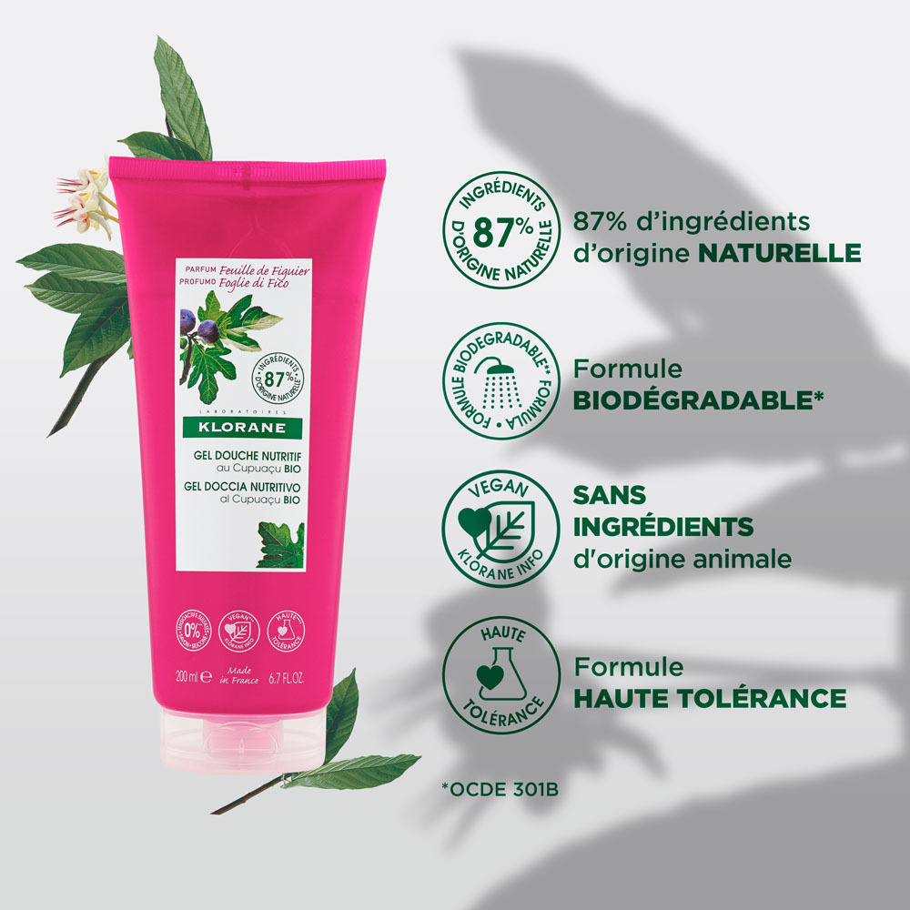 Klorane Corps Douche Gel Feuille Figuier 200ml