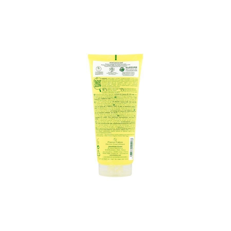 Klorane Corps Douche Gel Zeste Agrumes 200ml Nf
