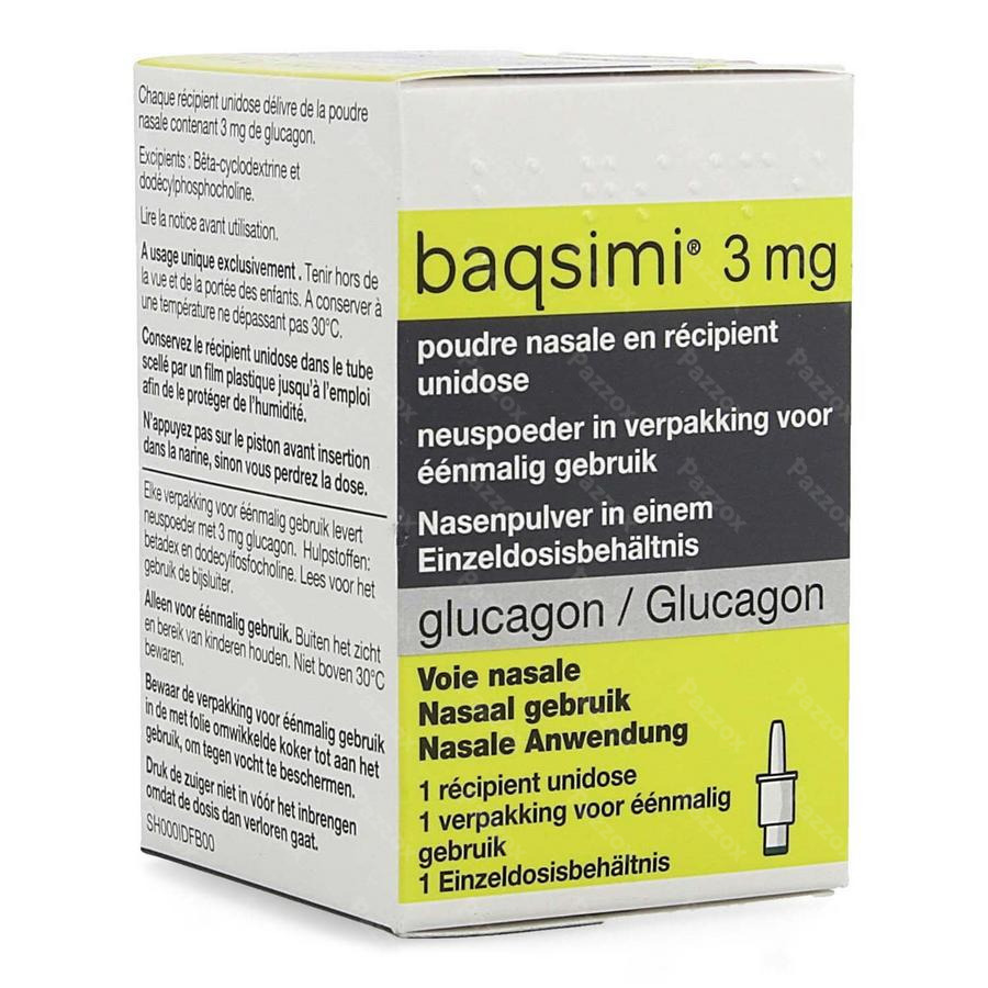 Baqsimi 3mg Pdr Nasale Recipient Unidose 1