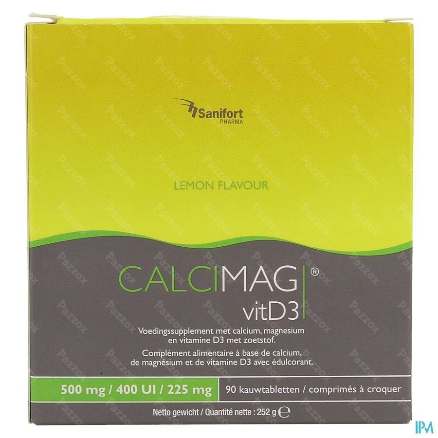 Calcimag Ca 500mg/d3 400ui/mg 225mg Lemon Comp 90