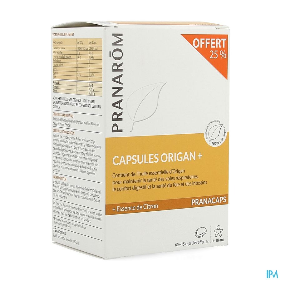 Pranacaps Bio Origan Plus Caps 75