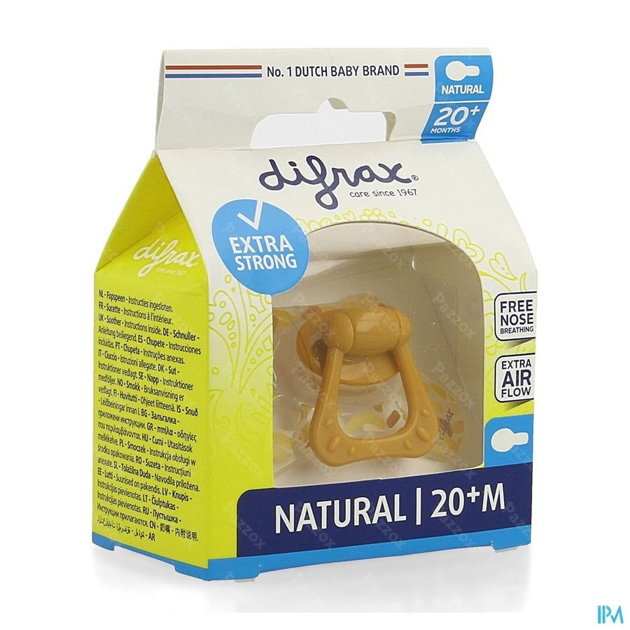 Difrax Sucette Natural 20m+ Assorti