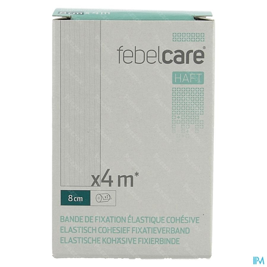 Febelcare Haft Bande Fix. Elastiq. Cohesive 8cmx4m
