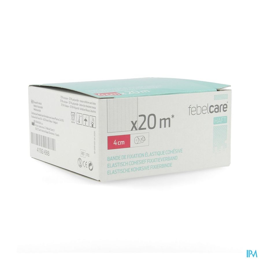 Febelcare Haft Bande Fix.elastiq. Cohesive 4cmx20m