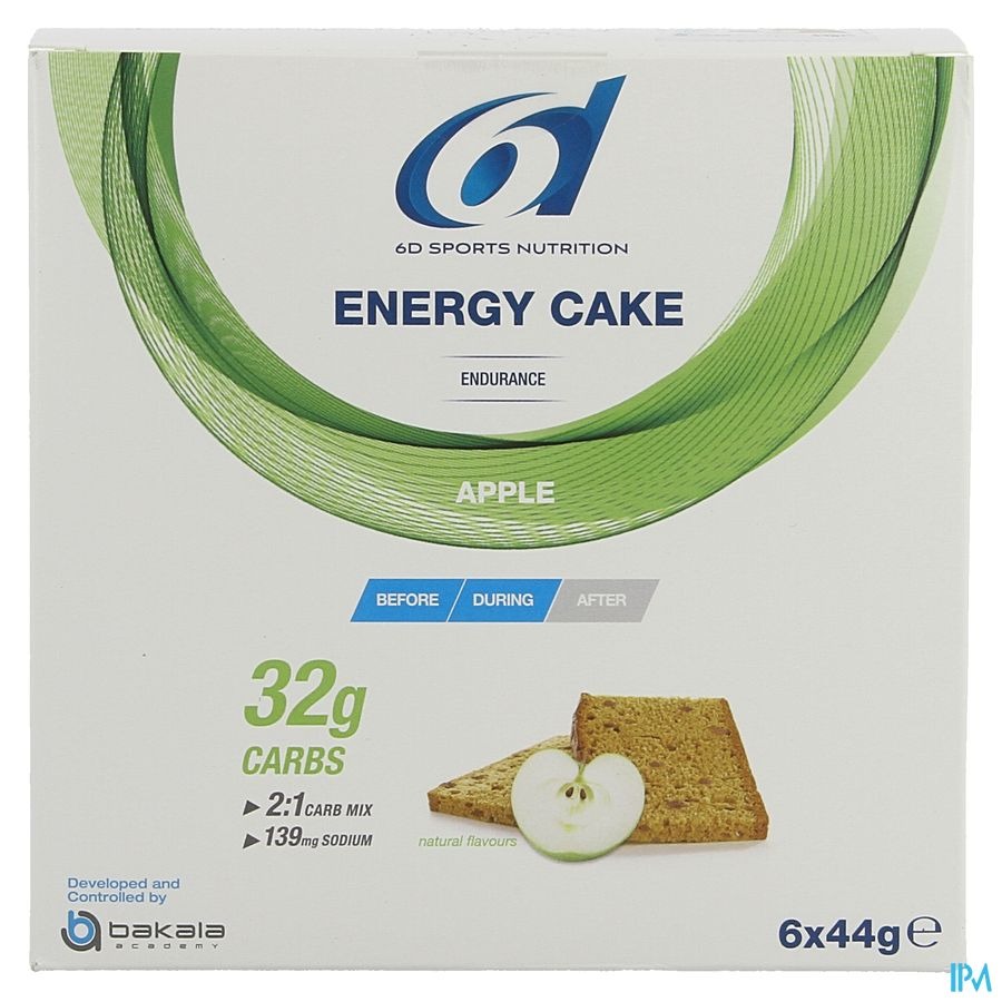 6d Sports Nutrition Energy Cake Pomme 6x44g