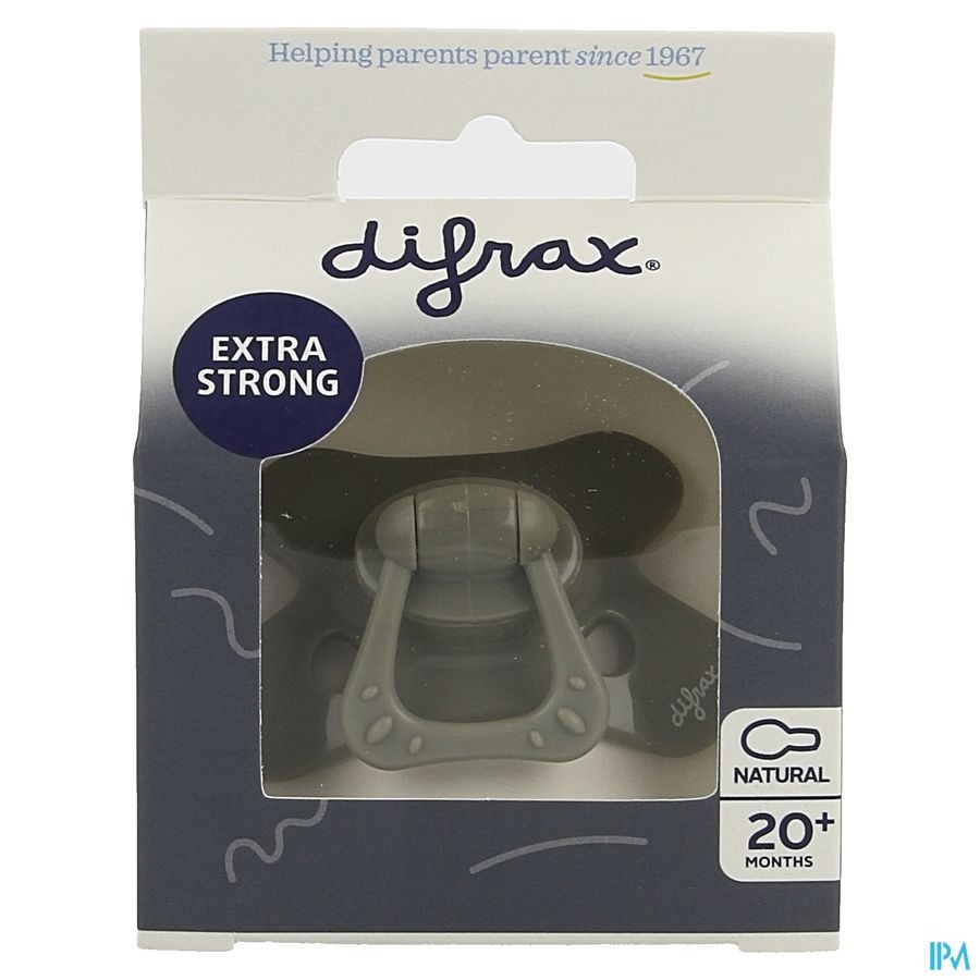 Difrax Sucette Natural 20m+ Uni Gris