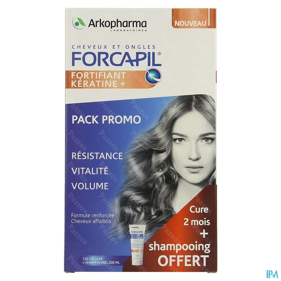Forcapil Pack Decouverte Caps 2x60+sh 200ml Grat.