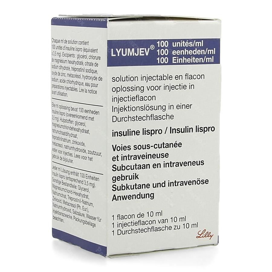 Lyumjev 100ui/ml Sol Inj Fl Inj Verre 1 X 10ml