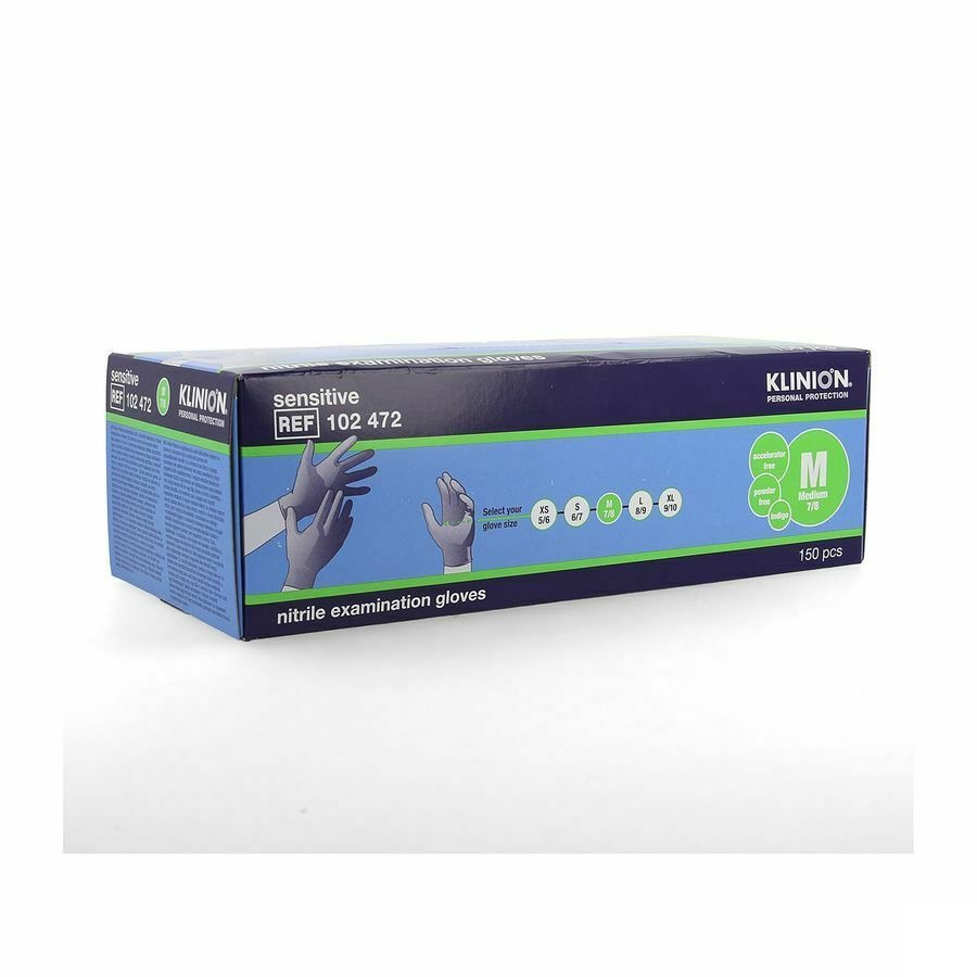 Klinion Gants Nitrile 24cm Indigo M 150