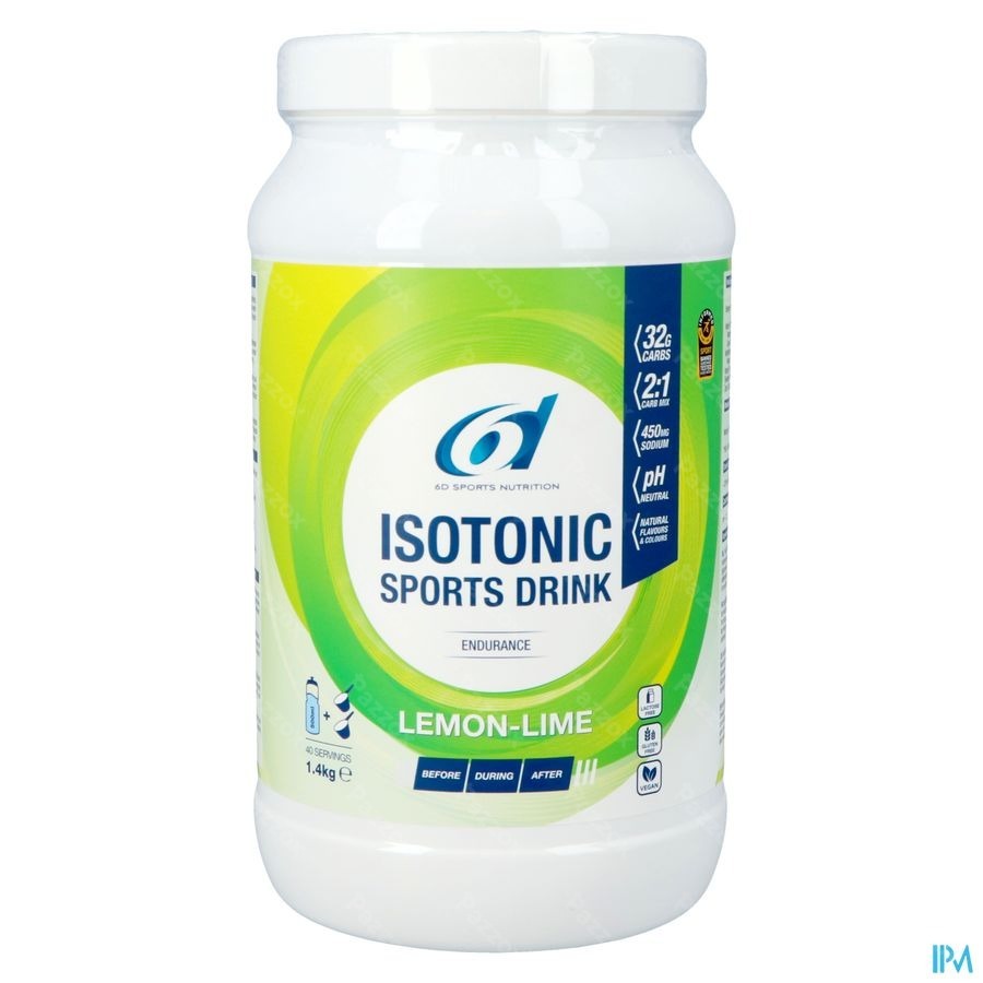 6d Sixd Isotonic Sports Drink Lemon Lime 1,4kg
