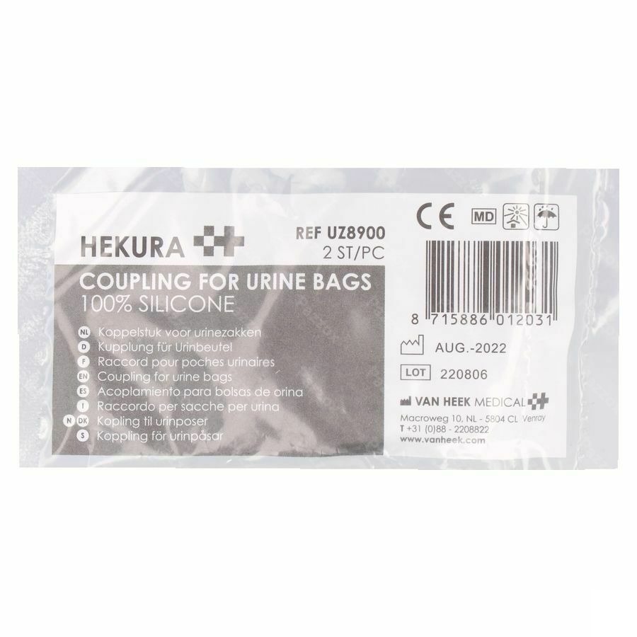 Hekura Raccord Silicone Poche Urinaire 2 Uz8900