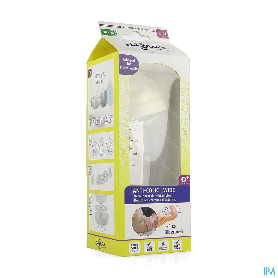 Difrax Biberon-s Wide Creme 310ml