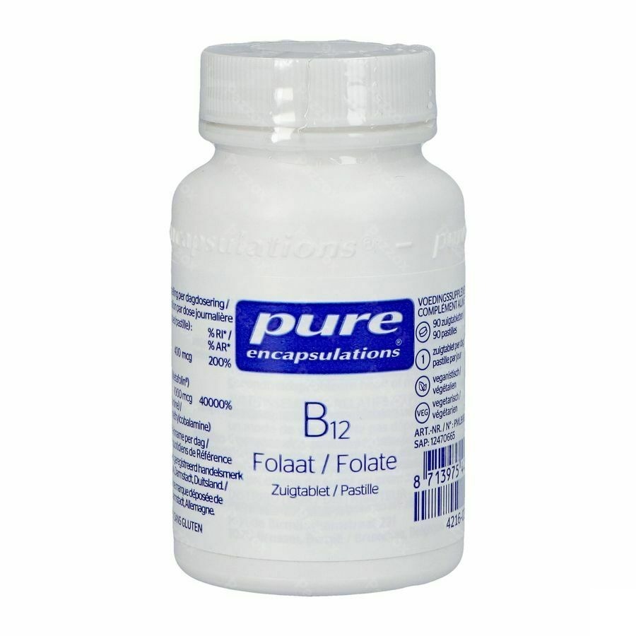 Pure Encapsulations B12 Folate Pot Comp Suc. 90