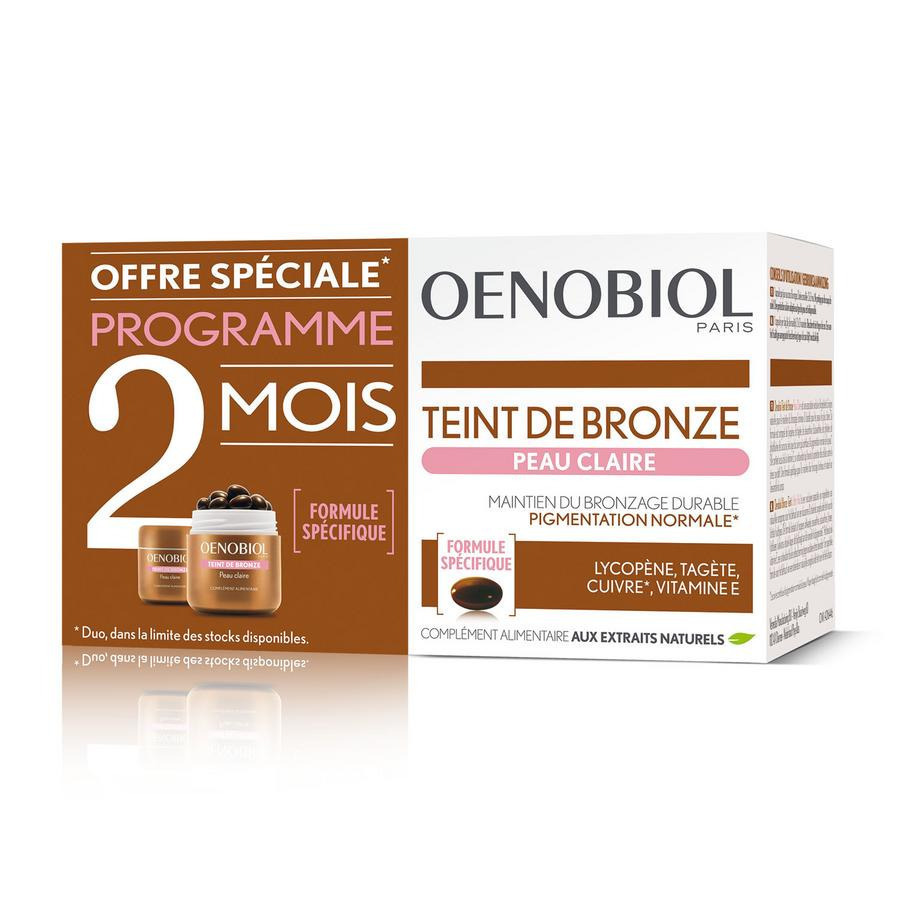 Oenobiol Teint Bronze Peau Claire Caps 2x30