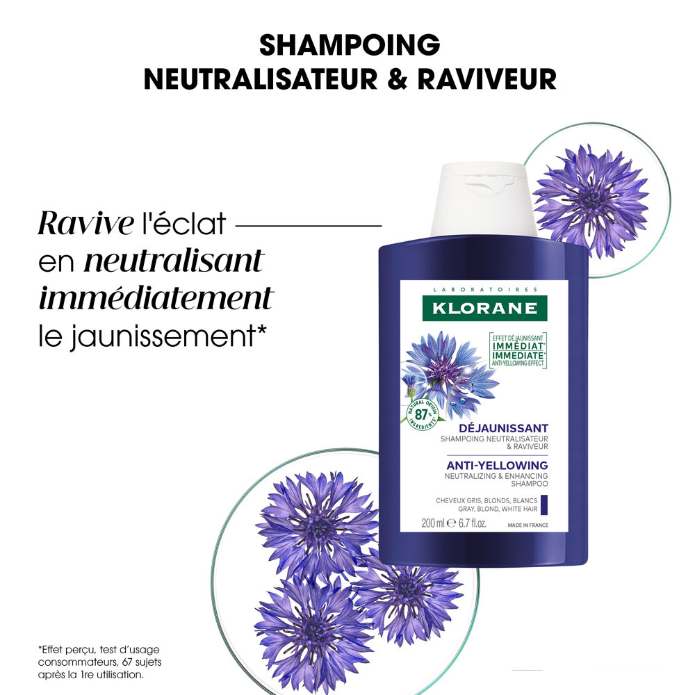 Klorane Shampooing Argent à La Centaurée 200ml