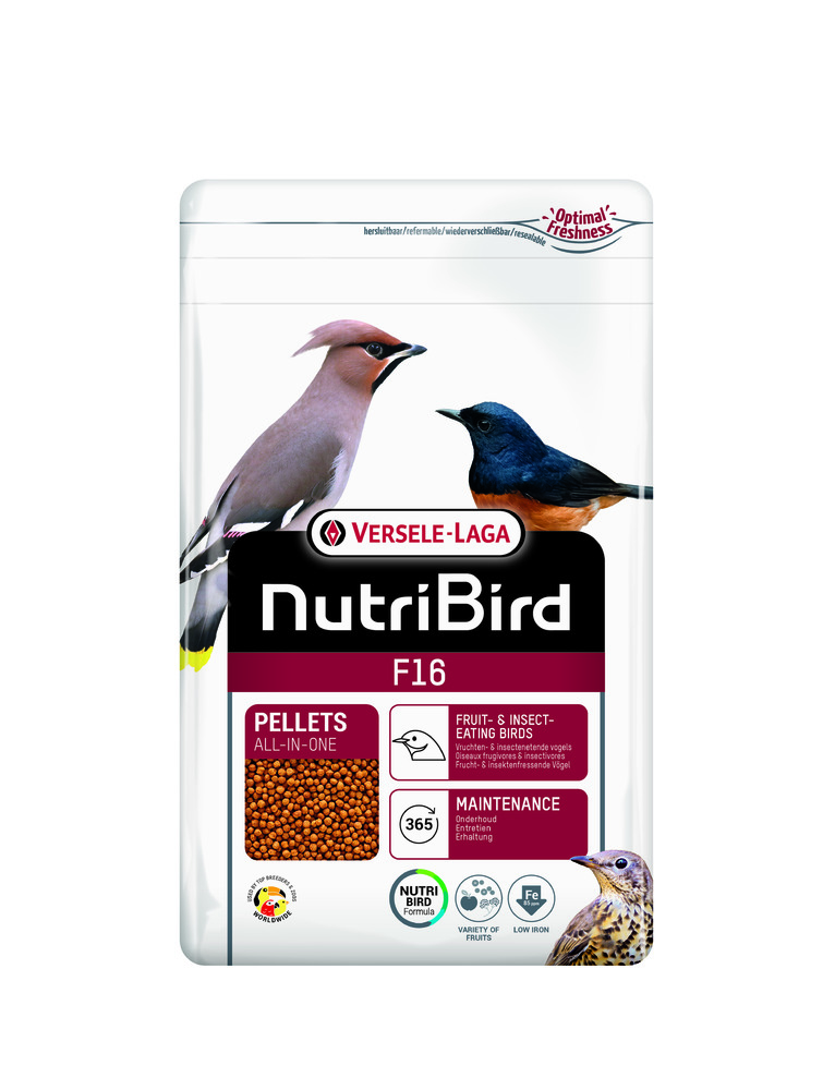 Nutribird F16 800g Aliment D'entretien Pour Pigeons Frugivores, Turdidés et Geais