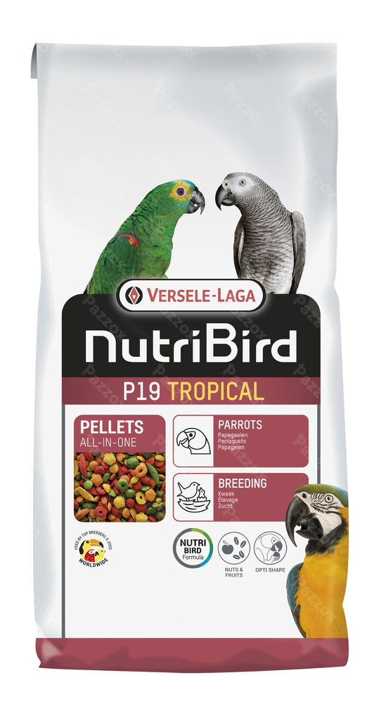 Nutribird P19 Tropical 10kg Aliment D'élevage Pour Perroquets Multicouleurs