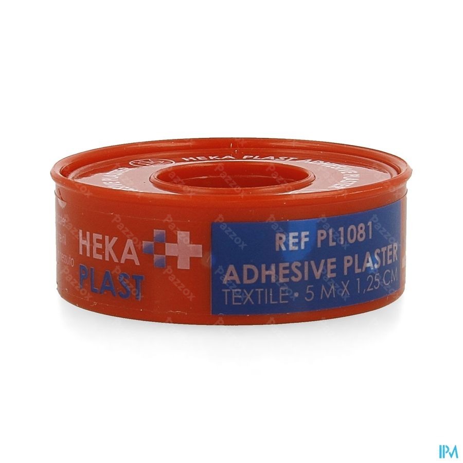 Hekaplast Bande Adhesive Textile 5mx1,25cm Rond 1