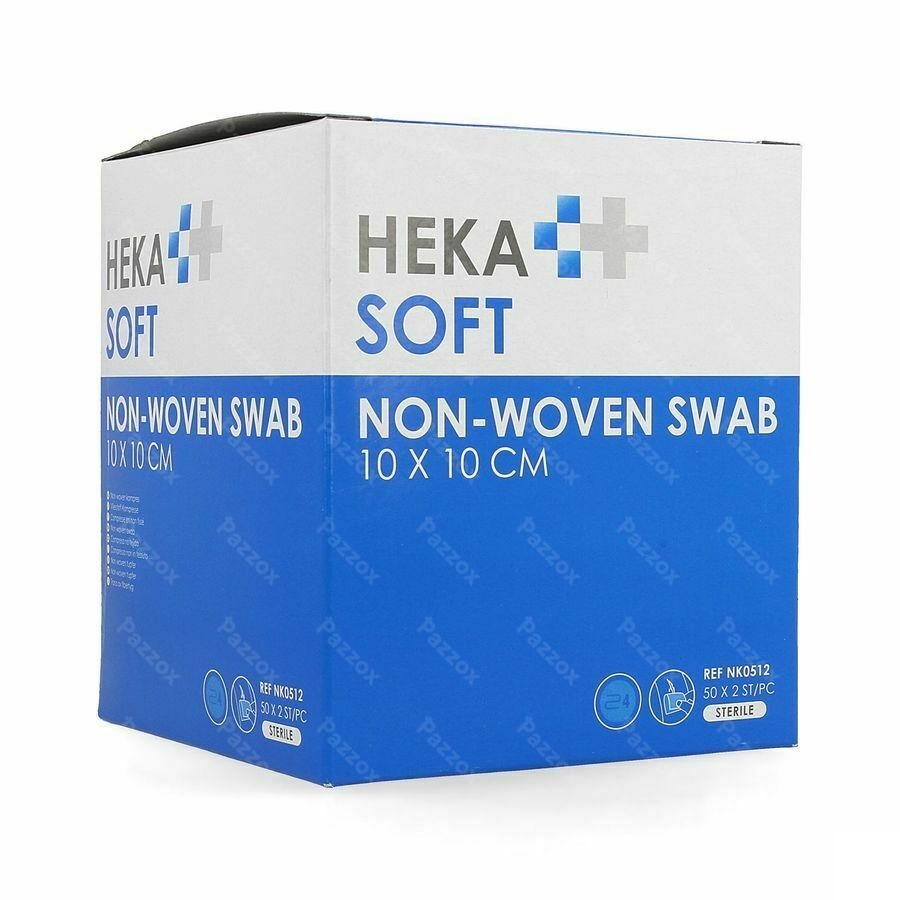 Hekasoft Compresse Non-tis. Sterile 10x10cm 2x50