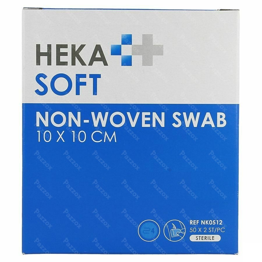 Hekasoft Compresse Non-tis. Sterile 10x10cm 2x50