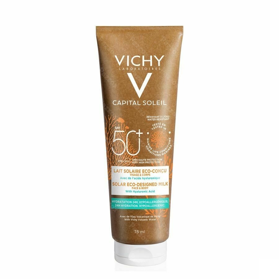 Vichy Capital Soleil Lait Solaire Le Corps Et Le Visage Spf 50 Eco 75ml