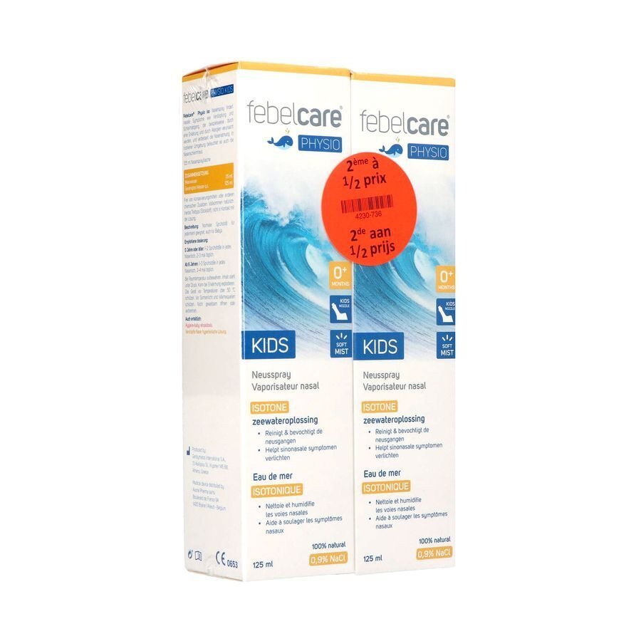 Febelcare Physio Spray Iso Kids 125ml 2e 1/2 Prix