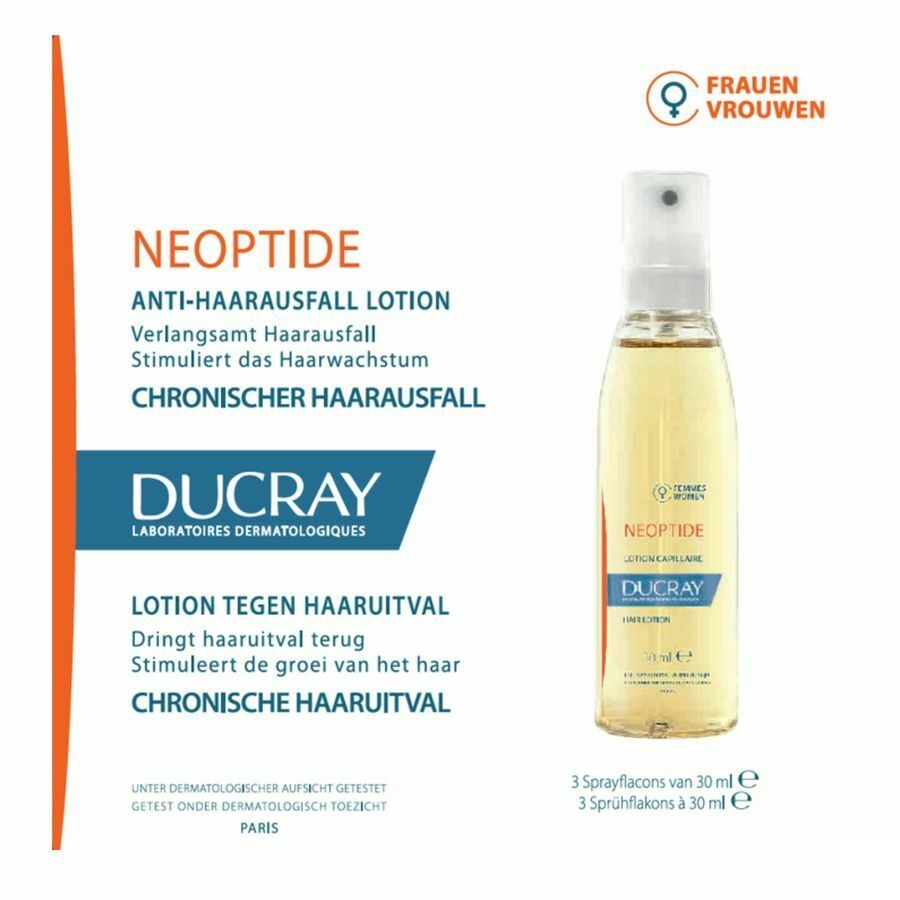 Ducray Neoptide Lot. A/chute Chron.femme 3x30ml Nf
