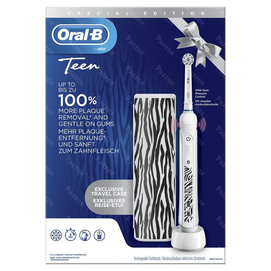 Oral-B D601 Teens White + Travelcase Gratuit