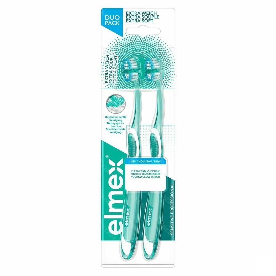 Elmex Sensitive Pro Brosse Dents Extra Souple Duo
