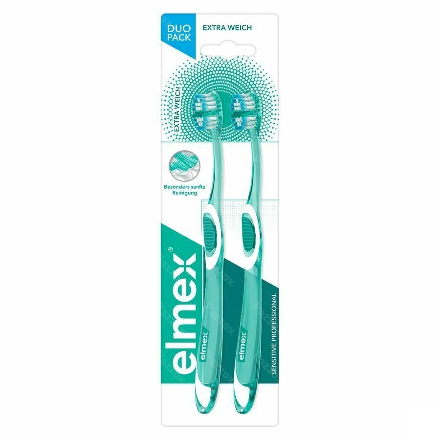 Elmex Sensitive Pro Brosse Dents Extra Souple Duo
